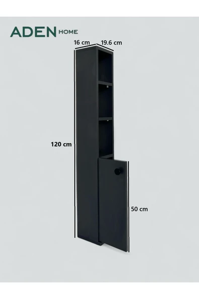 aden home senin evin senin dünyan WC Klozet Rafı, Tuvalet Kağıtlığı, %100 MDF Banyo Düzenleyici Raf, Banyo Lavabo Dolabı, WC Kağıtlık - 2