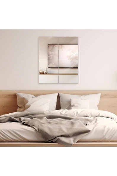 aden home senin evin senin dünyan Duvar Aynası, Kare Duvar Aynası, Boy Aynası, Salon Duvar Aynası, Antre Hol Aynası, Dekoratif Ayna - 4