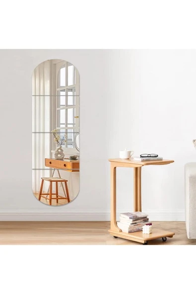 aden home senin evin senin dünyan Duvar Aynası, Oval Duvar Aynası, Asimetrik Boy Aynası, Salon Duvar Aynası, Antre Hol, Dekoratif Ayna - 5