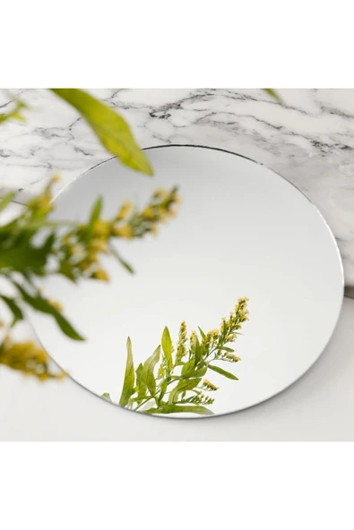 aden home senin evin senin dünyan Yuvarlak Duvar Aynası, 4 Adet Dekoratif Duvar Aynası, Salon Duvar Aynası, Antre Hol Banyo, Supla - 7
