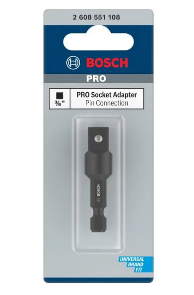 Bosch Impact Lokma Ucu Adaptörü Hex 3/8" - 2