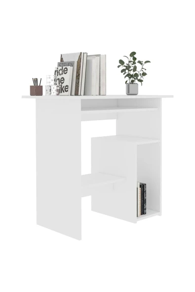 aden home senin evin senin dünyan %100 MDF Çalışma Masası, Bilgisayar Masası, Kitaplıklı Çalışma Masası, Beyaz Ders Çalışma Masası - 2