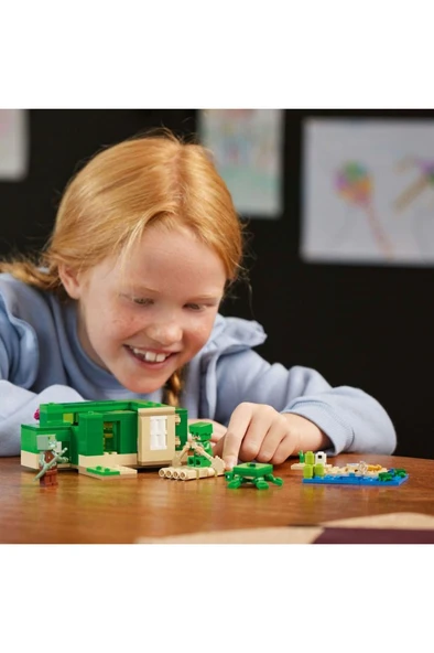 LEGO ® Minecraft® Kaplumbağa Plaj Evi 21254 - Yaratıcı Oyuncak Yapım Seti (234 Parça) - 4