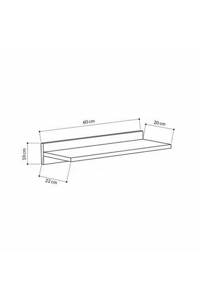 aden home senin evin senin dünyan Beyaz MDF Dekoratif Duvar Rafı, Ahşap Duvar Rafı, Uçan Duvar Rafı, Banyo Mutfak Çocuk Odası Rafı - 3