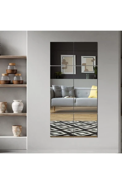 aden home senin evin senin dünyan Duvar Aynası, Kare Duvar Aynası, Boy Aynası, Salon Duvar Aynası, Antre Hol Aynası, Dekoratif Ayna - 2
