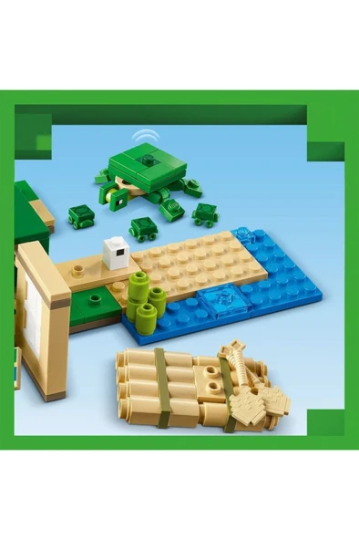 LEGO ® Minecraft® Kaplumbağa Plaj Evi 21254 - Yaratıcı Oyuncak Yapım Seti (234 Parça) - 7