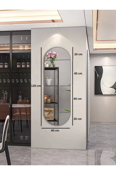 aden home senin evin senin dünyan Duvar Aynası, Oval Duvar Aynası, Asimetrik Boy Aynası, Salon Duvar Aynası, Antre Hol, Dekoratif Ayna - 2