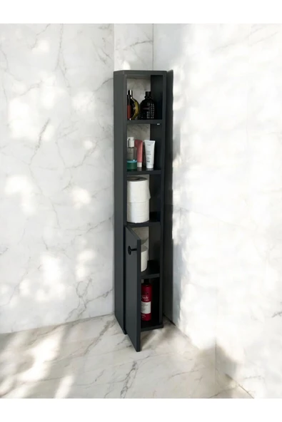 aden home senin evin senin dünyan WC Klozet Rafı, Tuvalet Kağıtlığı, %100 MDF Banyo Düzenleyici Raf, Banyo Lavabo Dolabı, WC Kağıtlık - 3