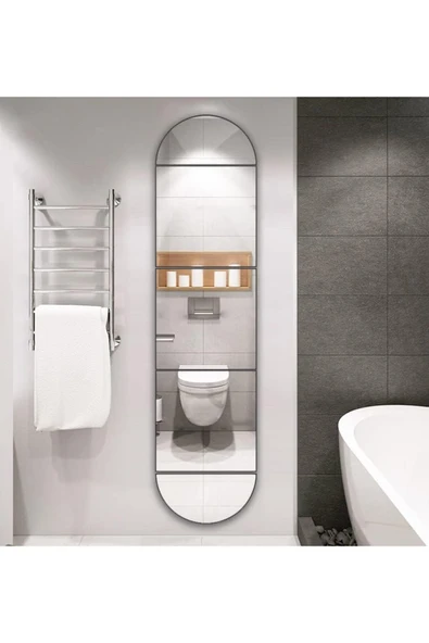 aden home senin evin senin dünyan Duvar Aynası, Oval Duvar Aynası, Asimetrik Boy Aynası, Salon Duvar Aynası, Antre Hol, Dekoratif Ayna - 3