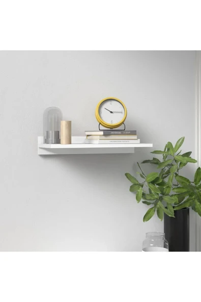 aden home senin evin senin dünyan Beyaz MDF Dekoratif Duvar Rafı, Ahşap Duvar Rafı, Uçan Duvar Rafı, Banyo Mutfak Çocuk Odası Rafı - 4