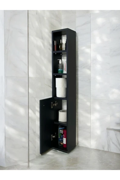 aden home senin evin senin dünyan WC Klozet Rafı, Tuvalet Kağıtlığı, %100 MDF Banyo Düzenleyici Raf, Banyo Lavabo Dolabı, WC Kağıtlık - 6