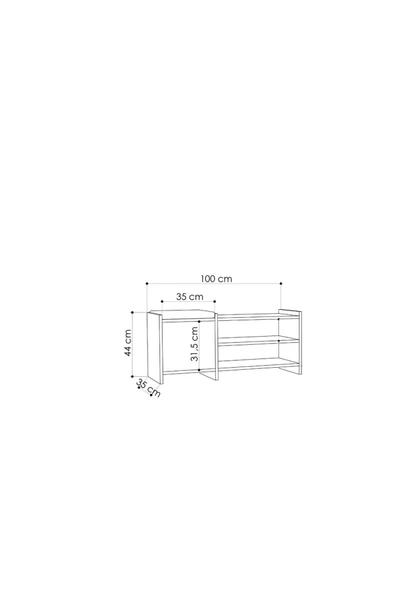 aden home senin evin senin dünyan Beyaz Ayakkabılık Dolabı, 100 MDF Ayakkabılık, Ayakkabı Standı, Kapı Önü Ayakkabılık - 6