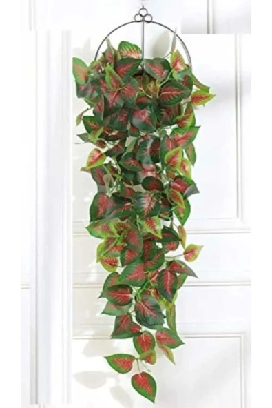 YAPAY KIZIL ASMA YAPRAĞI SARKAN BİTKİ EV BAHÇE DEKOR PARTİ DEKORASYONU - 2
