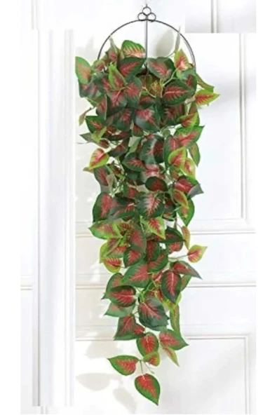 YAPAY KIZIL ASMA YAPRAĞI SARKAN BİTKİ EV BAHÇE DEKOR PARTİ DEKORASYONU
