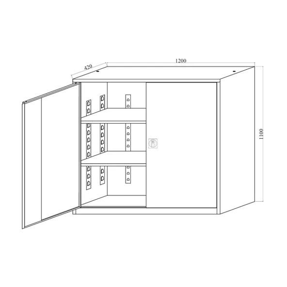 Çelik Dosya Dolabı Metal Dolap Ofis Dolapları Arşiv 120x42x110 - 7