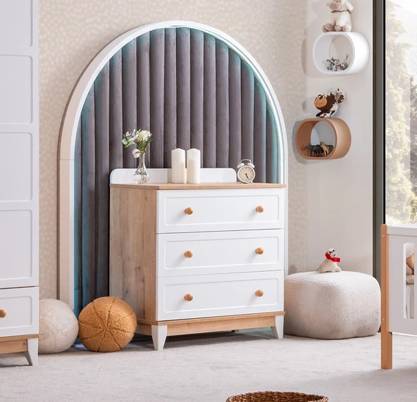 BERLİN BEBEK ODASI TAKIMI - BEYAZ MEŞE - 5