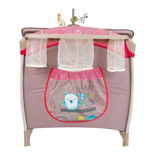 Kanz Hamburg 70x110cm Dönenceli Oyun Parkı Seyahat Yatağı - Kırmızı - Resim 4