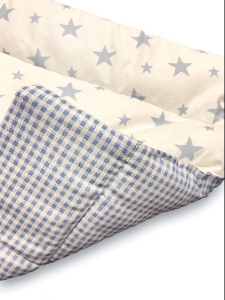 Pierre Cardin Lüks Nakışlı Alt Açma Minderi - Mavi - Resim 4