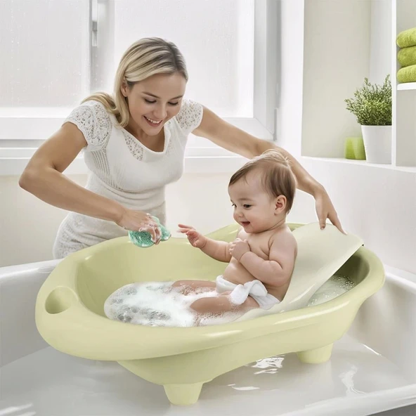 Nessiworld 7269 HIPPO BEBEK YIKAMA KÜVETİ VE DESTEĞİ ECO YEŞİL