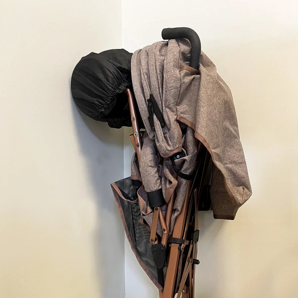 Comfymax Tam Yatar Baston Bebek Arabası – Dark Red - Resim 9