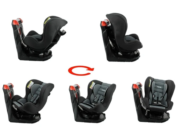 Comfymax Platinium 0-25 Kg 360 Derece Dönebilen Oto Koltuğu - Grey - Resim 3