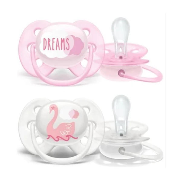 Philips Avent SCF222/02 Ultra Soft 2li Emzik 0-6 Ay - Kız ürün görseli