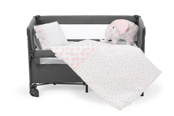 Sema Baby 6 Parça Lüks Park Yatak Bebek Uyku Seti - Pembe Fil ürün görseli