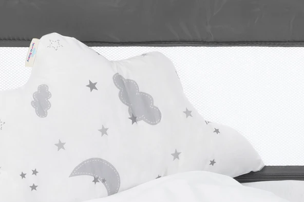 Sema Baby 6 Parça Lüks Park Yatak Bebek Uyku Seti - Moon - Resim 3