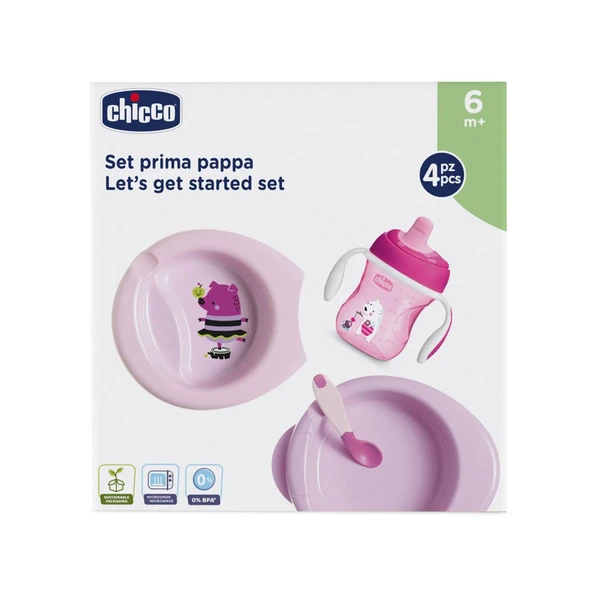 Chicco 4 Parça Beslenme Seti +6 Ay - Kız - Resim 5