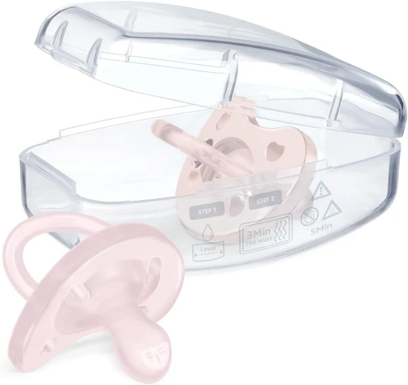 Chicco PhysioForma Soft 2'li Silikon Emzik 2-6 Ay Kız - Resim 6