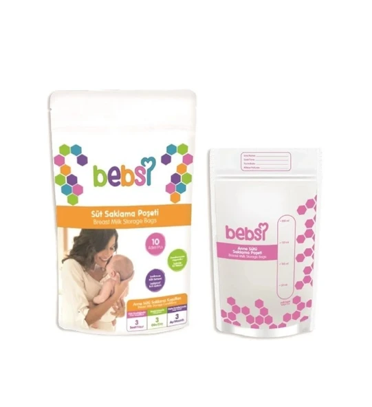 Bebsi Süt Saklama Poşeti 10'lu ürün görseli