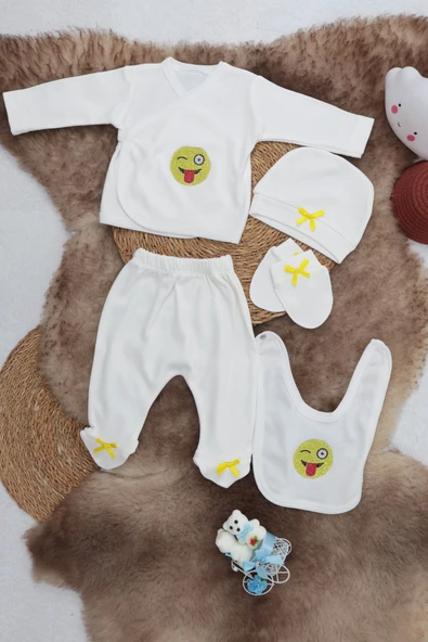 Sema Baby 5 Parça Hastane Çıkışı Zıbın Seti 0-3 Ay ürün görseli