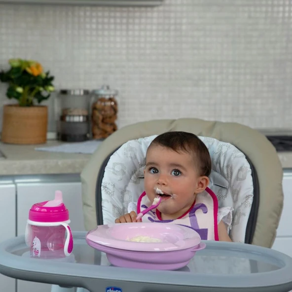 Chicco 4 Parça Beslenme Seti +6 Ay - Kız - Resim 3