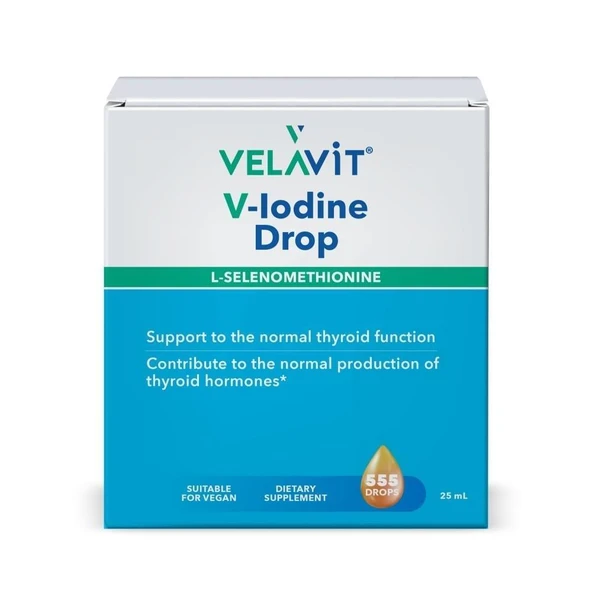 Velavit V-lodine Drop İyot ve Selenyum İçeren Takviye Edici Gıda 25 ml - 1
