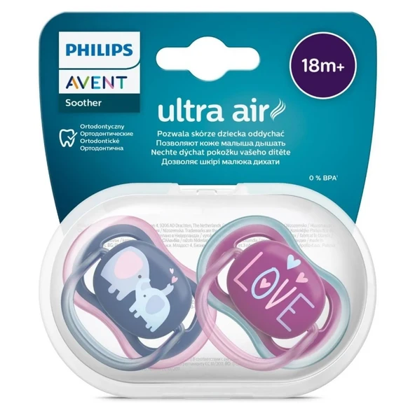 Philips Avent Ultra Air Emzik +18 Ay 2li Kız SCF349/22 ürün görseli
