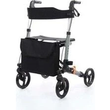 Ithal Lüks Tekerlekli Hasta Yaşlı Yürüteçi Oturaklı 4 Tekerli Rolatör Katlanır Oturaklı ürün görseli