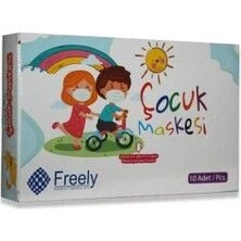 Full Ultrasonik Çocuk Beyaz Lastikli 3 Katlı Maske 10 Adet ürün görseli 1