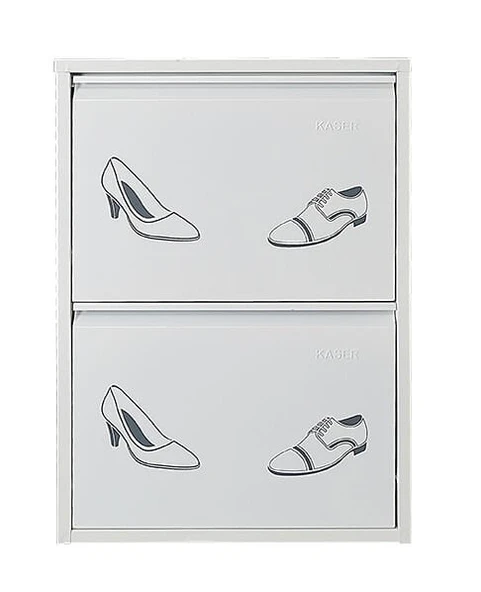 Medikaltec 2’li Metal Ayakkabılık (Beyaz-Ayakkabı) | Şık Görünüm ve Geniş Depolama - Resim 2