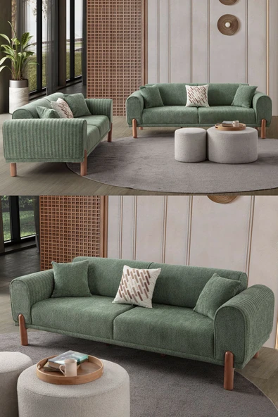 EDSY HOME Armoni 3+3 Koltuk Takımı Yeşil