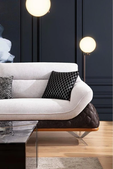 EDSY HOME Loris Koltuk Takımı 3+1 Gri - Resim 6