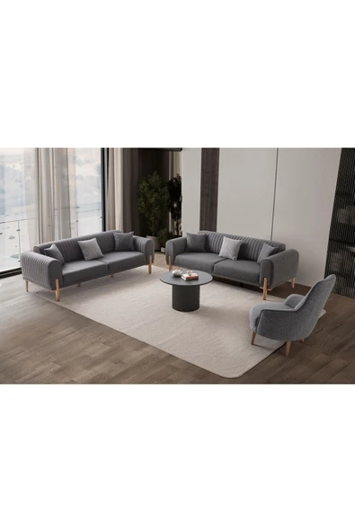 EDSY HOME Galata 3+3+1+1 Koltuk Takımı Antrasit