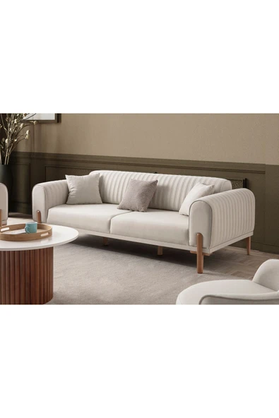 EDSY HOME Galata 3+3+1 Koltuk Takımı Krem - 5