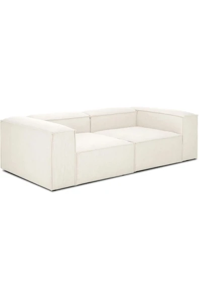 EDSY HOME Mira 2 Modüler İkili Koltuk (KIRIK BEYAZ) Keten Kumaş - 4