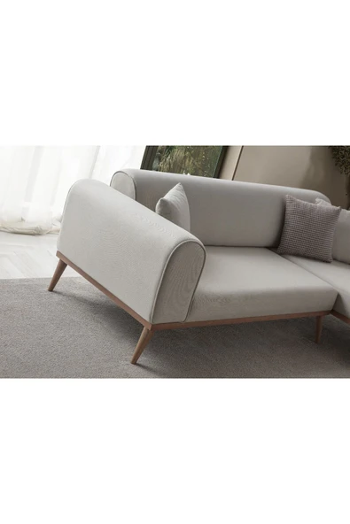 EDSY HOME Rebull Köşe Koltuk Takımı Krem - 6