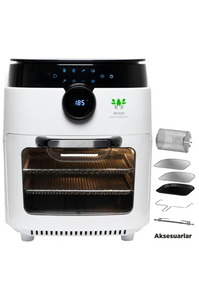 Wiami Airfryer Oven RA-011W 12 lt Beyaz Yağsız Fritöz Teşhir - 2