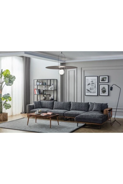 EDSY HOME Oslo Köşe Koltuk Takımı Antrasit