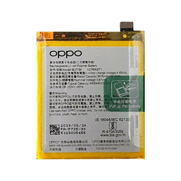 Oppo Reno 2 Batarya Pil Blp735 ürün görseli