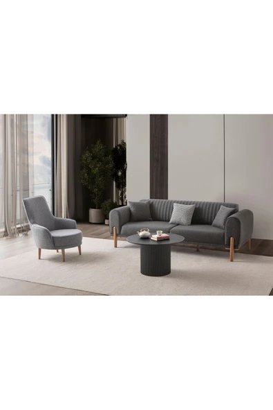 EDSY HOME Galata 3+1 Koltuk Takımı Antrasit