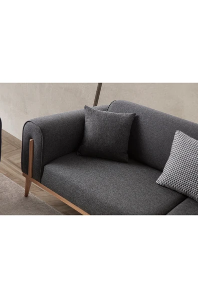 EDSY HOME Riva 3+1 Koltuk Takımı Antrasit - 6
