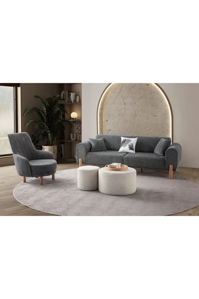 EDSY HOME Armoni 3+3+1 Koltuk Takımı Antrasit - 3